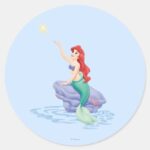 Ariel Sitting On Rock Classic Round Sticker