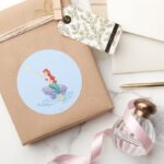 Ariel Sitting On Rock Classic Round Sticker