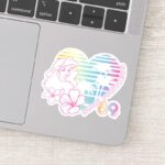 Ariel Surf Princess 89 Tropical Heart Sticker