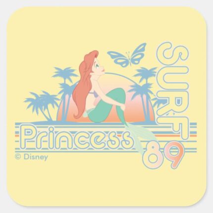 Ariel Surf Princess 89 Tropical Sunset Square Sticker