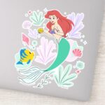 Ariel Flounders Undersea Shell Abration Sticker
