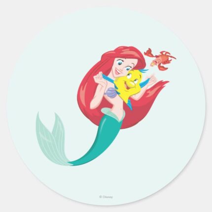 Ariel Friends Classic Round Sticker