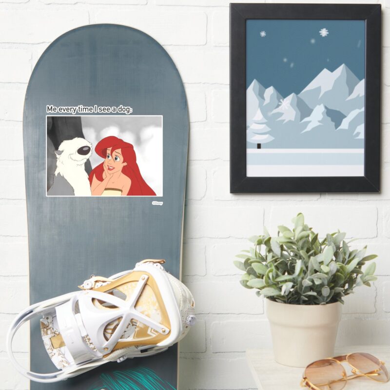 Ariel Max Meme Me Every Time I See A Dog Sticker