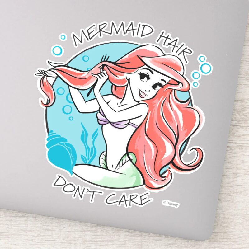 Ariel Mermaid Hair Dont Care Sticker Ariel Mermaid Hair Dont Care Sticker