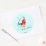 Ariel Adventure Begins With Friends Classic Round Sticker