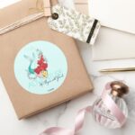 Ariel Adventure Begins With Friends Classic Round Sticker