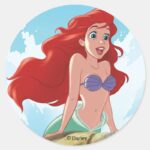 Ariel Adventure Begins With You Classic Round Sticker
