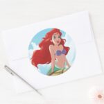 Ariel Adventure Begins With You Classic Round Sticker