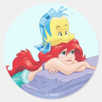 Ariel Besties Lifes Treasure Classic Round Sticker