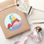 Ariel Besties Lifes Treasure Classic Round Sticker