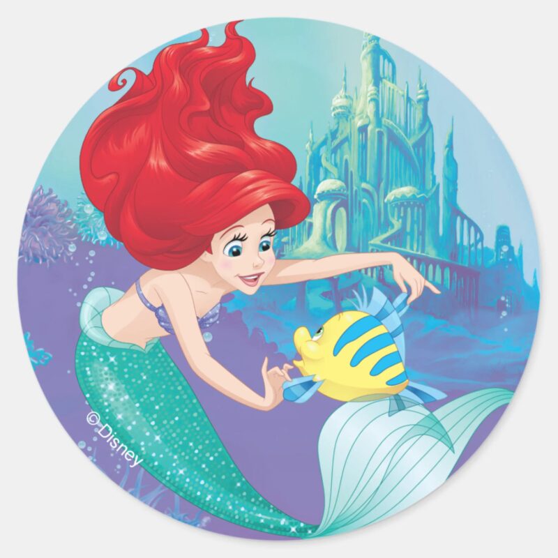 Ariel Besties Rule Classic Round Sticker Ariel Besties Rule Classic Round Sticker