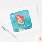 Ariel And Castle Square Sticker