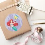 Ariel And Flounder Classic Round Sticker