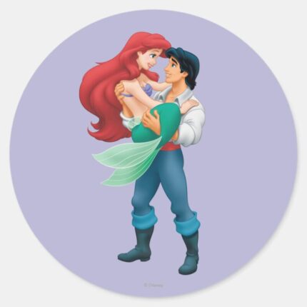 Ariel And Prince Eric Classic Round Sticker