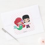 Ariel And Prince Eric Emoji Square Sticker