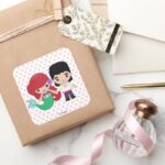 Ariel And Prince Eric Emoji Square Sticker