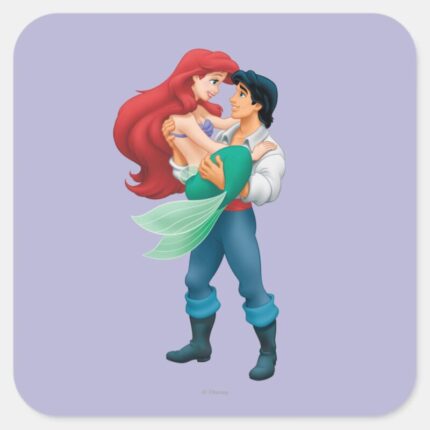 Ariel And Prince Eric Square Sticker
