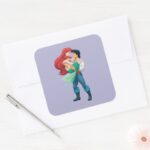 Ariel And Prince Eric Square Sticker