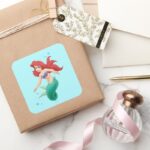 Ariel With Bubbles Square Sticker