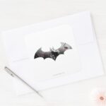 Arkham City Bat Symbol Square Sticker