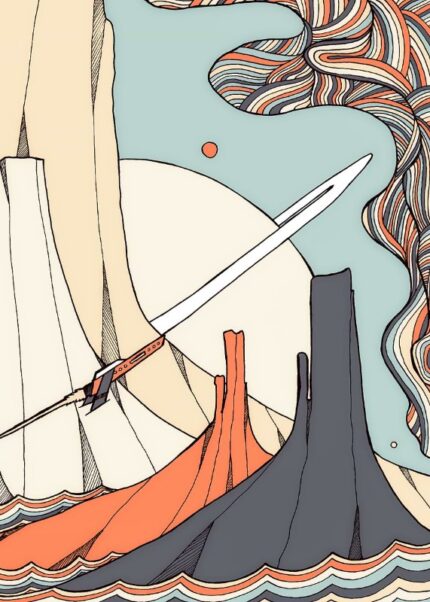 As The Rocket Ship Travels Poster