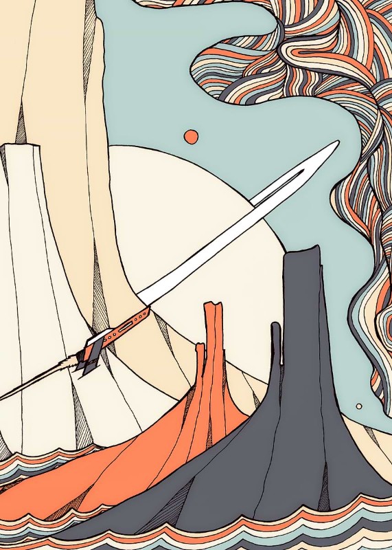 As The Rocket Ship Travels Poster