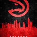 Atlanta City Skyline Poster