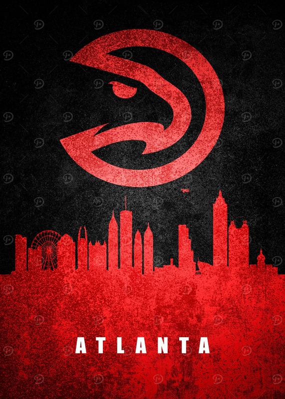 Atlanta City Skyline Poster