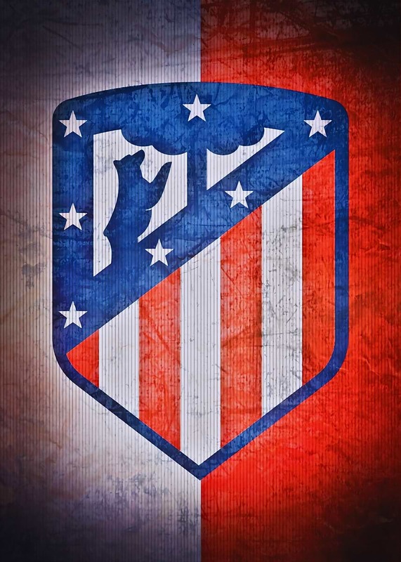 Atletico Madrid Crest Football Poster