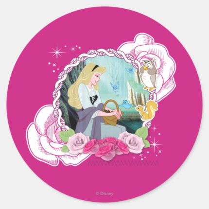 Aurora Gentle And Graceful Classic Round Sticker
