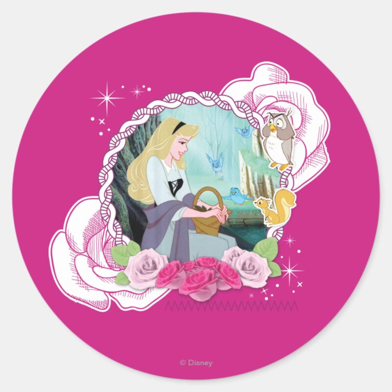 Aurora Gentle And Graceful Classic Round Sticker Aurora Gentle And Graceful Classic Round Sticker