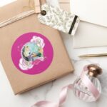 Aurora Gentle And Graceful Classic Round Sticker