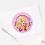 Aurora Graceful Princess Classic Round Sticker