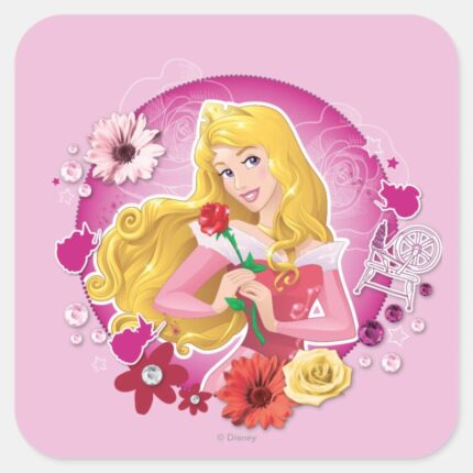 Aurora Graceful Princess Square Sticker
