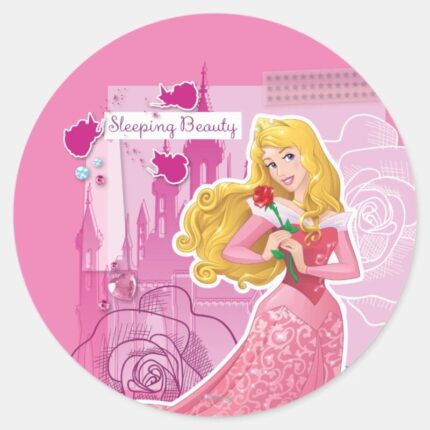Aurora Sleeping Beauty Classic Round Sticker