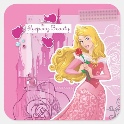 Aurora Sleeping Beauty Square Sticker