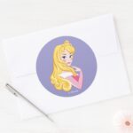 Aurora Fairest Of Them All Classic Round Sticker