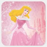 Aurora Princess Square Sticker