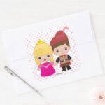Aurora And Prince Philip Emoji Square Sticker
