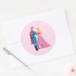 Aurora And Prince Phillip Classic Round Sticker