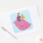 Aurora And Prince Phillip Dancing Square Sticker