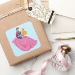 Aurora And Prince Phillip Dancing Square Sticker