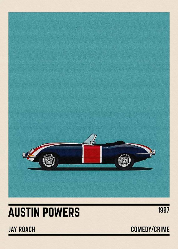 Austin Powers Car Poster