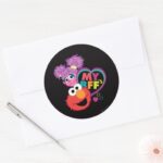 BFF Abby And Elmo Classic Round Sticker
