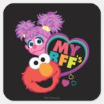 BFF Abby And Elmo Square Sticker