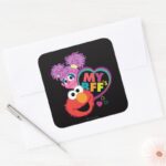 BFF Abby And Elmo Square Sticker
