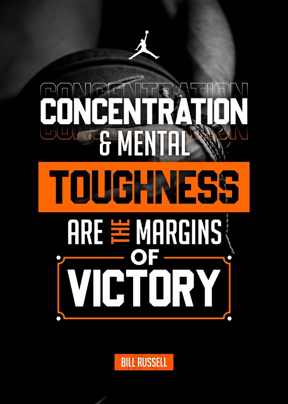 BILL RUSSELL BASKET QUOTE Poster