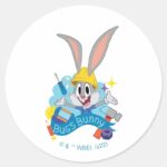 BUGS BUNNY BUILDERS™ BUGS BUNNY™ Character Art Classic Round Sticker