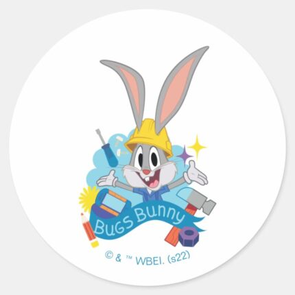 BUGS BUNNY BUILDERS™ BUGS BUNNY™ Character Art Classic Round Sticker