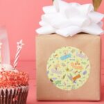 BUGS BUNNY BUILDERS™ Character Sketch Pattern Classic Round Sticker